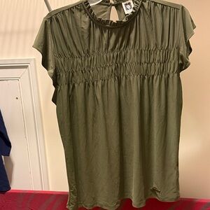 Anne Klein Olive Green Blouse